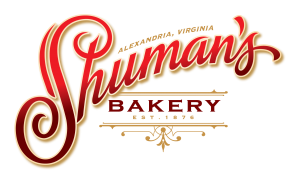 Shuman's Bakery logo - red